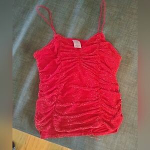 Red sparkle tank top